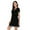 Black, variant on Monfince Womens Soft Sleepwear Short Sleeve Nightgowns V Neck Sleepshirts Comfy House Nightdress, Multi color S-XXL