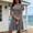Gray, variant on QUNYINEY Summer Womens Dresses Midi A Line Short Sleeve Red Sundress Casual V Neck Casual Loose Fit Flowy Dresses