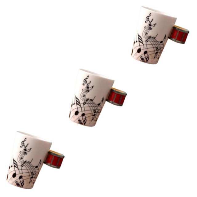 Moyic Tazas De Cerámica Estilo Guitarra Taza De Cerámica Elegante Y Duradera Tazas De Té Tazas De Leche De Tamaño Portátil Tambor Rojo Type1 NO1