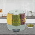 thumbnail image 1 of Boreal Craft Collapsible Bowls with Lids 6 Grid Grain Storage Container 17.63Lbs Food Dispenser 360° Rotating Dry Grain And Rice Cereal Dispenser With Lid Rice Dispenser Rotating For Store Rice Red, 1 of 7