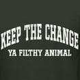 thumbnail image 6 of Wild Bobby Vintage Movie Quote Keep The Change Filthy Animal Men Tank Top, Forest Green, XX-Large, 6 of 6