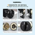 thumbnail image 4 of Entry Door Knob and Single Cylinder Deadbolt Lock Set, Exterior Door Lock Set, Exterior Door Knob with Key Lock and Deadbolt for Entrance and Front Door, Matte Black, 4 of 8