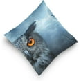 thumbnail image 5 of Angry Owl at Halloween Velvet Plush Throw Pillow Cushion Case Cover - 20" x 20" - Invisible Zipper Home Decor Floral for Couch Sofa No Insert, 5 of 5