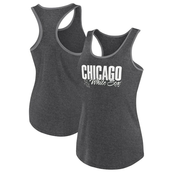 Women's Profile Black Chicago White Sox Plus Size Racerback Tank Top