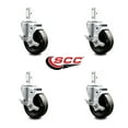 thumbnail image 2 of 4 Inch Phenolic Wheel Swivel 3/4 Inch Square Stem Caster Set with Brake SCC, 2 of 2