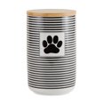 thumbnail image 1 of Treat Canister Bone Dry Paw & Patch, cerámica, 1,06 L, color negro, 1 of 7