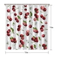 thumbnail image 5 of Candy Cherry Art Shower Curtain - Cute Red Fruit Print Waterproof Quick-Dry Bathroom Curtain, Hotel Style Fade-Resistant Machine Washable Fabric with Metal Grommets, 72x72 Inch, 5 of 5