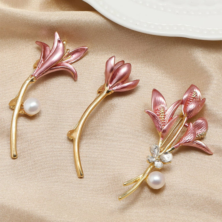 Limei Costume Jewelry for Women Tulips Brooch Pins for Women Fashion Broches Vintage Jewelry Broche Pins, Women's, Size: One size, #B