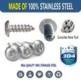 thumbnail image 2 of Mistayd Stainless Steel License Plate Screws- Rustproof Plate Screws for Fastening Front or Rear Plate Frame Holder Cover. License Plate Security Screw with Black Caps (Anti-Theft Self Tapping Screws), 2 of 5