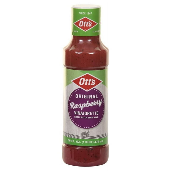 Ott's Raspberry Vinaigrette Salad Dressing, 16 fl oz Bottle