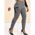 thumbnail image 1 of Pantalones Talla Extra Desteñido Bolsillos Laterales Rosegal Pantalones de talla grande, 1 of 5