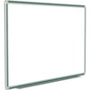Ghent 48"x48" Aluminum Frame Ceramic Magnetic Whiteboard - Green Trim