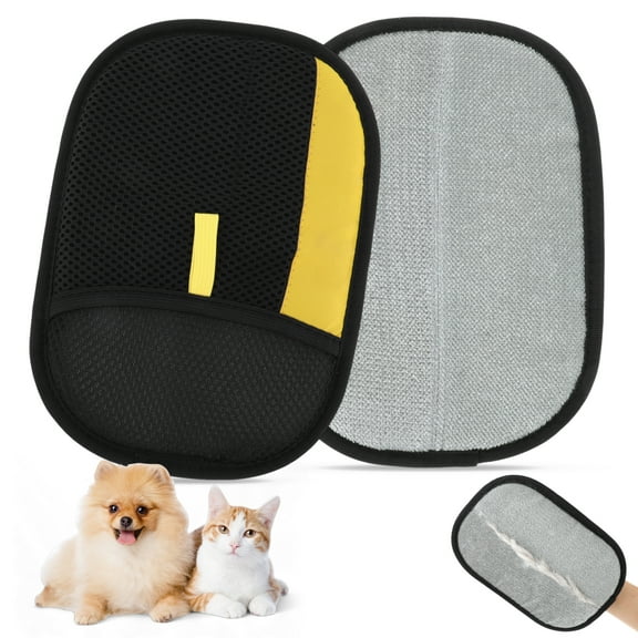Unique Bargains Pet Hair Remover Gloves Advanced Static-adhesive Pet Hair Removal Gloves Reusable Cat Dog Hair Remover Mitt Pet Grooming Glove for Shedding 1PCS