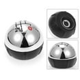 thumbnail image 4 of 5 Speed Black Chrome Silver Front Manual Gear Shift Knob Plastic for Fiat 500, 4 of 7