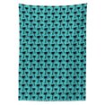 thumbnail image 3 of Ambesonne Palm Tree Tablecloth Rectangular Table Cover, Silhouettes on Blue, 60"x84", Turquoise Black, 3 of 4