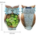 thumbnail image 2 of Garden Ornament Owl Figurine, Solar Powered Outdoor Lights, 2 of 5