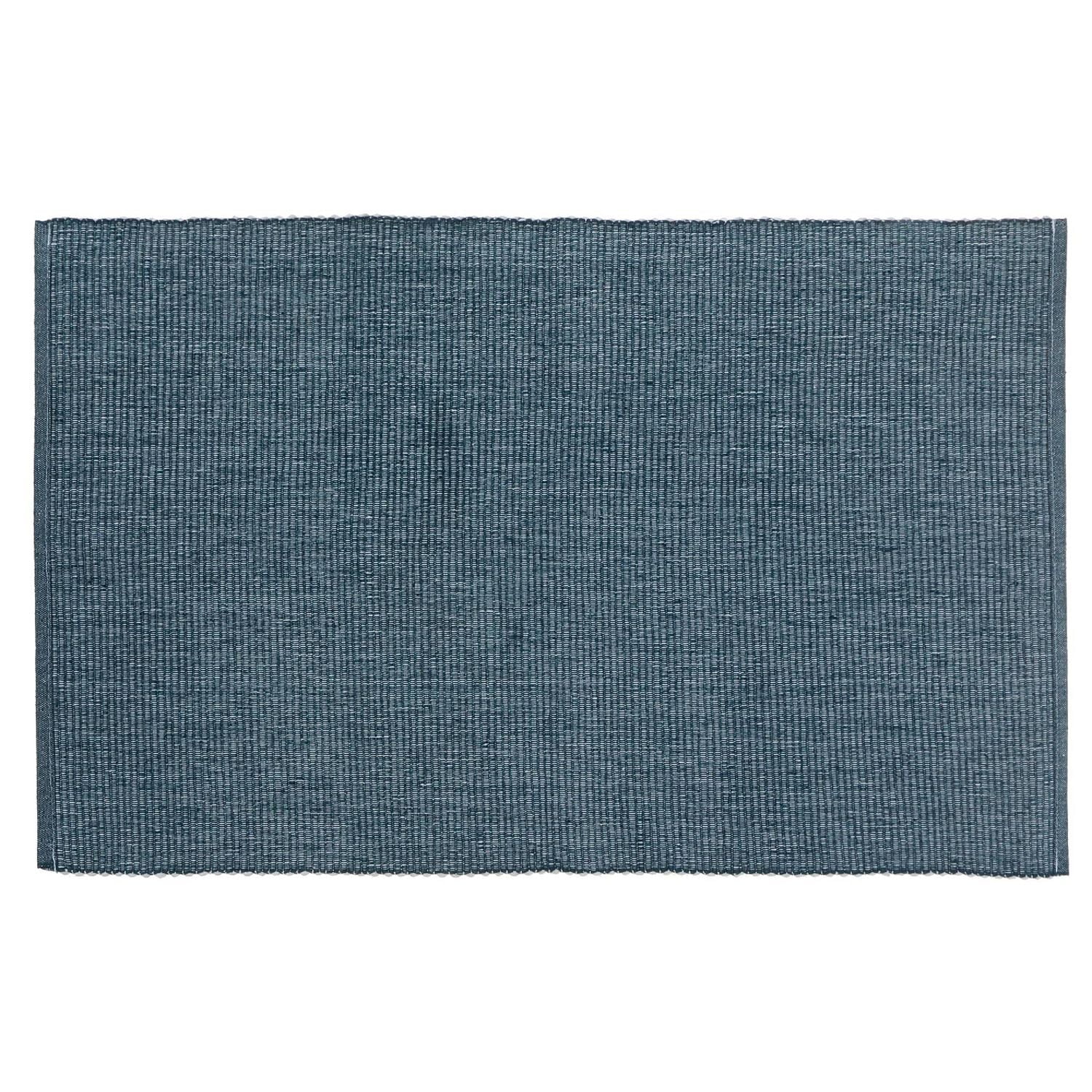 Chambray Ribbed Placemat Denim Blue 13 X 19 - Set of 12