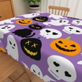 thumbnail image 5 of Duangreer Halloween Rectangle Tablecloth, Purple Cat Ghost Pumpkin Print, Table Cover with Waterproof Wrinkle Resistant for Party Decors, 60 x 84 Inch, 5 of 6