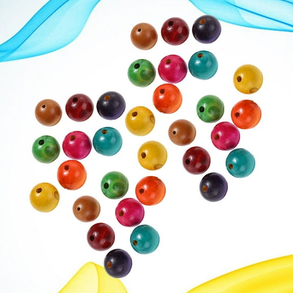 Raindrops Colored Wooden Beads for DIY Craft Jewelry Making Assorted Colors 800pcs 6mm Diameter