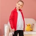 thumbnail image 6 of Boys Hooded Jackets Size 14-16 Kids Toddler Boys Girls Jacket High Collar Fall Winter Full Zip Coat Outwear With Pockets Red, 2-3 Years, 6 of 6