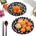 thumbnail image 3 of Bol à Fruits en Métal Panier Décoratif 11,6 Pouces Grand Bol Rond Centre de Table Support de Fruits, 3 of 5
