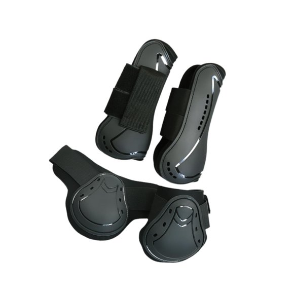 Baohd 4x Horse Tendon for Boots Breathable Wraps Equine Sports for Competitions Riding Black M