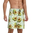 thumbnail image 2 of Kdxio Avocado Doing Sport Print Mens Sleep Shorts Bottoms Soft Comfy Pajama Wear Pants with Drawstring Pockets, 2 of 7
