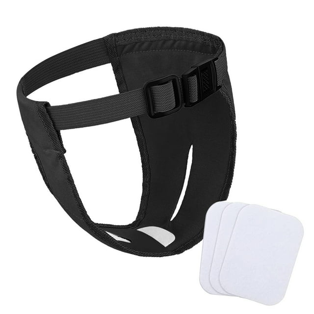 Pet Reusable Diapers - Cotton Fiber, Adjustable Buckle, Washable, S-XXL, With 3 Replace Pads