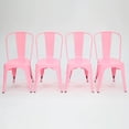 thumbnail image 2 of Heavenly Collection Pink Metal Dining Chairs – Set of 4, Modern & Durable for Kitchen or Dining Room, 2 of 10