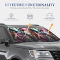 thumbnail image 3 of Kdxio Skeleton Cool Street Fashion Print 2-Piece Sun Shade Front Windshield - Foldable Car Front Window Sunshades for Most Sedans SUV Truck, 3 of 5