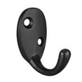 thumbnail image 4 of Uxcell Durable Coat Hooks Wall Mounted Retro Hooks Utility Black Hook for Coat Towel Key Cap Cup Hat 38x25x42mm 4pcs, 4 of 5