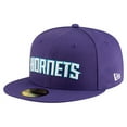 thumbnail image 3 of Men's New Era  Purple Charlotte Hornets Statement Edition Jersey Hook 59Fifty Fitted Hat, 3 of 5