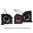 thumbnail image 2 of Ventiladores de refrigeración de CPU para portátil, radiador GPU de 4 pines DC 5V 0.5A para MSI GS65 GS65VR, 2 of 5