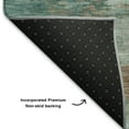 thumbnail image 5 of Addison Rugs Mayfield Premium Machine Washable Transitional Abstract Teal Rectangle Rug, 5' X 7'6" Machine Washable Transitional Abstract Teal Oversized Sherpa Throw Blanket, 5 of 6