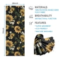 thumbnail image 2 of Black Sunflower White Flower Pattern Hot Yoga Mat Towel Non Slip for Hot Yoga - Quick-Drying Yoga Mat Cover with 4 Corner Pockets with Travel Bag - Hot Yoga Towel Non Slip 70"x26", 2 of 6