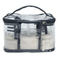 thumbnail image 4 of Equate Beauty Cosmetic Bag - Tan Stripe Set, 4 of 6