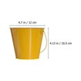 thumbnail image 2 of Iron Flower Bucket Garden Planting Bucket Yellow with Handle for Indoor Decoration 3Pcs, 2 of 5