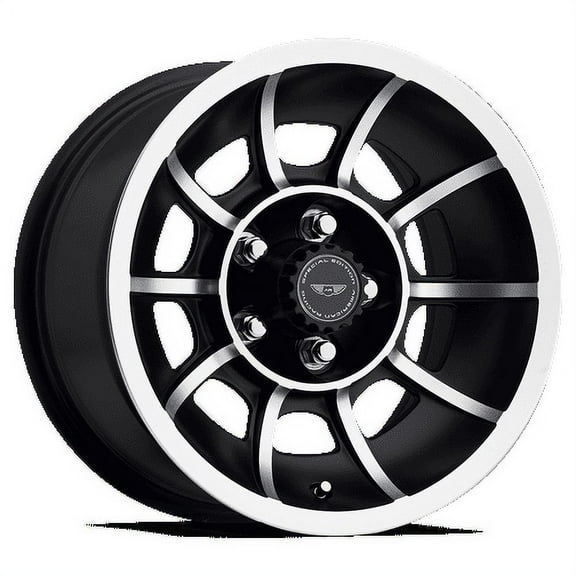 American Racing Vintage Aluminum Rim VN47 VECTOR 15X7in Satin Black Machined Finish, VN475765B
