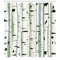 thumbnail image 3 of Ambesonne Tree Shower Curtain, Trunks of Birches Pattern, 69"Wx75"L, Multicolor, 3 of 3