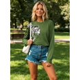thumbnail image 4 of NAYTOAO Women's Asymmetric Leopard Cheetah Print Crew Neck Knit Pullover, 4 of 6
