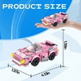 thumbnail image 2 of BESTSKY Toy Cars,Medium Pink Racing Car Cars Toys,Splicing Design Toy Cars for Toddlers 1-3,Pink, 2 of 7
