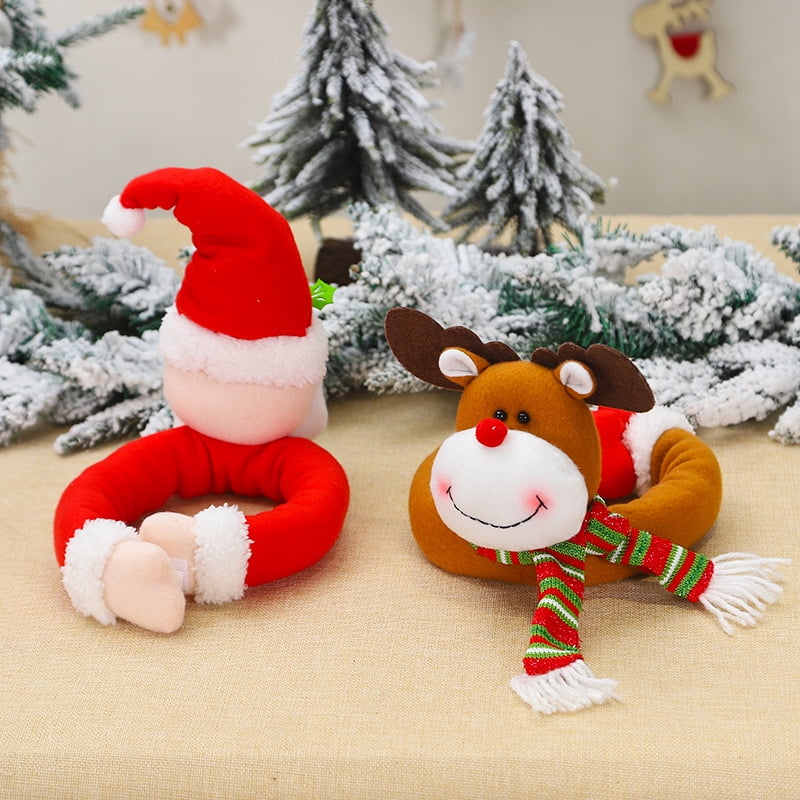 Merry Christmas Wristband with Light Snowman Bear Elk Santa BraceletToy Gifts 