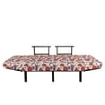 thumbnail image 3 of Floral Futon Couch, Blooming Red Poppies Chamomile Ladybird and Daisies Bumblebee Bees and Butterflies, Daybed with Metal Frame Upholstered Sofa for Living Dorm, Loveseat, Multicolor, by Ambesonne, 3 of 4