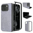 thumbnail image 2 of ELEHOLD Case for Google Pixel 9 Pro Fold/Fold2, Luxury Anti-Scratch Bling Glitter PU Leather Case with Wireless Charging,Black, 2 of 6