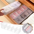 thumbnail image 1 of Transparent Storage Box, Notebook Shelf Organizer, Clear Plastic Construction, Multiple Compartment Design, for Planner, Desk Organization Solution, Home Workspace Use, Notebook Sorting, Ihhxbz, 1 of 8