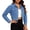 Light Blue, variant on Sentmoon Light Jackets for Women Solid Color Long Sleeve Cropped Denim Jacket Casual Button Up Jean Trucker Coat for Spring Autumn S-2XL