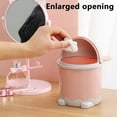 thumbnail image 5 of Small Trash Can with Lid, Mini Trash Can for Bathroom, Office and Bedroom, Small Bathroom Garbage Can with Swing Top, Compact Waste Basket for Desk, Dorm & Home, Pink - Xuniizn, 5 of 7