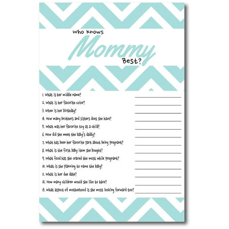 Baby Shower Games Who Knows Mommy Best Baby Boy Walmart Com