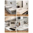 thumbnail image 3 of Grifo para lavabo de baño Fransiton, 8 pulgadas, 3 orificios, níquel cepillado, 3 of 8