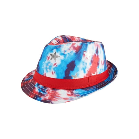 Way to Celebrate Patriotic Tye Dye Fedora